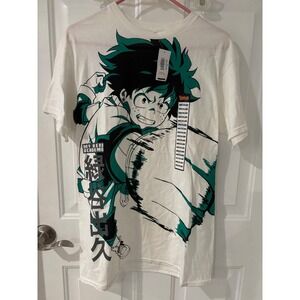 My Hero Academia Deku Belt Graphic Tee Anime Manga T-Shirt Medium‎